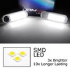 iJDMTOY 3x Super Bright Xenon White 30-SMD Direct Fit LED