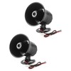 QWORK Electric Siren Horn, 2 Pack DC 12V Security Loud