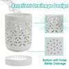 Exzzauk 1PC Orchid Pots with Holes, 4 Inch Ceramic Orchid
