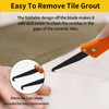 12 Pcs Pro Grout Scraping Rake Tool, Grout Rake with