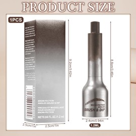 Eyebrow Brush, Liquid Eyebrow Pencil, Waterproof Eyebrow Gel, Multifunctional Angled Eyebrow Brush, Long-Lasting Eyebrow Shapes Gel Brow Gel for Eyebrows and Hairline