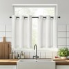TOPICK Net Curtains Kitchen Set of 2 60 H x