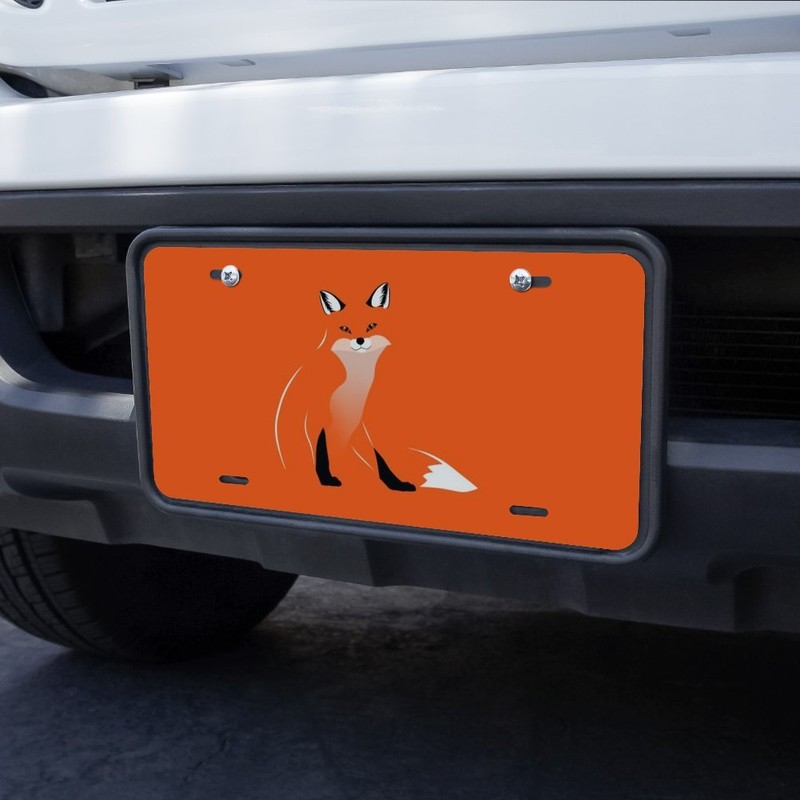 GRAPHICS & MORE Stylish Red Foxy Fox Novelty Metal Vanity