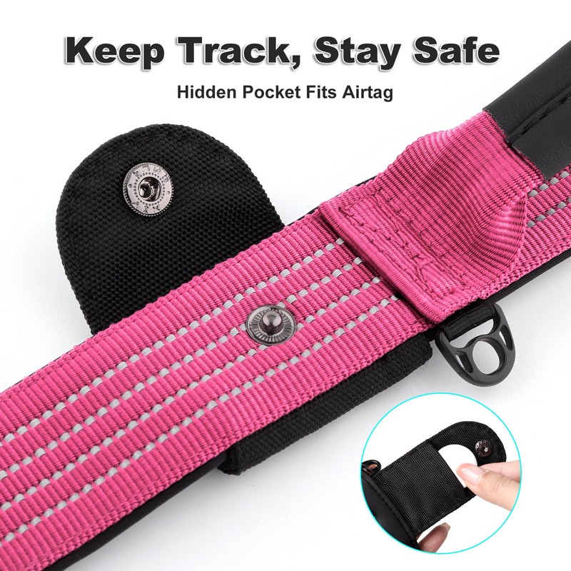 Plutus Pet Tactical Dog Collar with Tracker Pocket for AirTag,