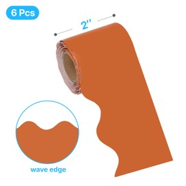 ‌OWLKELA 6 Rolls 196.8Ft Colorful Bulletin Board Borders, Humidity Resistant Bulletin Board Trim with Adhesive, for School, Home, Office and Party Decorations