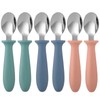 Pimoys 6-Pack Stainless Steel Toddler Spoons Baby & Kids Utensils