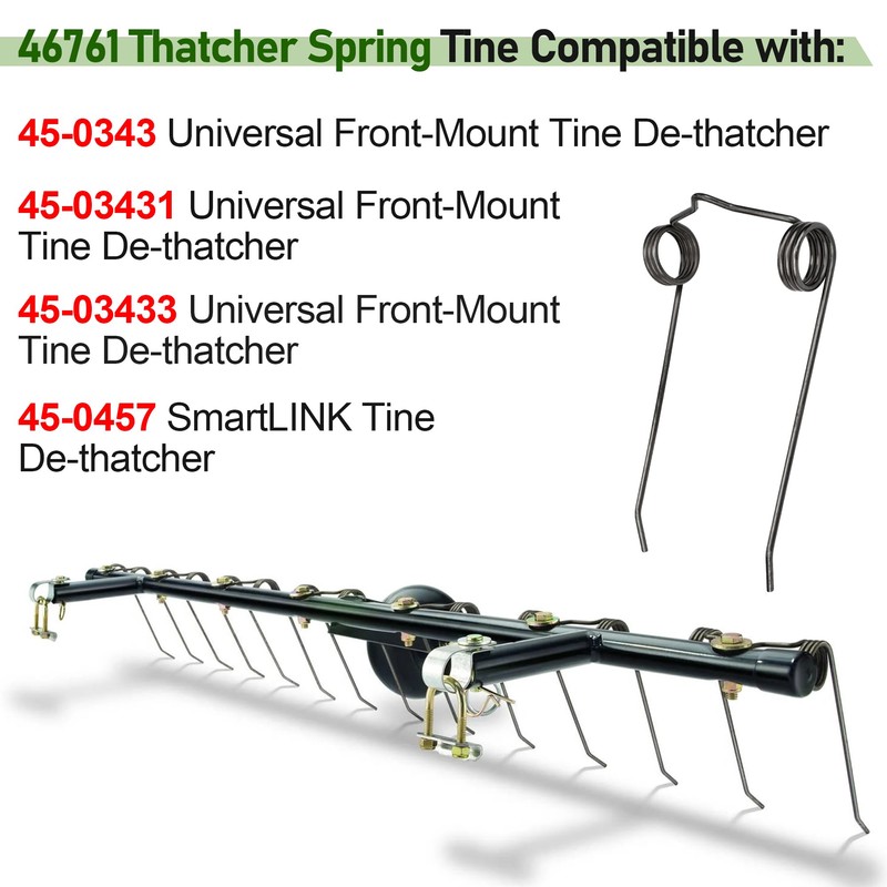 Pulems 46761 Dethatcher Replacement Spring Tine for Agri-Fab Lawn Sweeper,