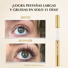 CS EYELASH - Suero Intensivo para Crecimiento de Pestañas y Cejas Natural 6 ml - Efectivo con Resultados en 31 Días, Nutre, Fortalece, Estimula el Cre