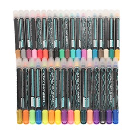 Dual Tip Acrylic Paint Marker Pens Waterproof Odorless Smooth Acrylic Paint Marker Pen Set for DIY Crafts and Art Projects 36 Color