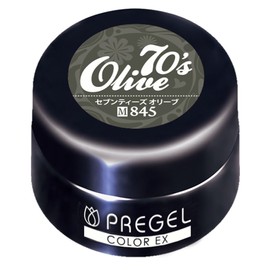 Prigel Gel Nail Color EX 70's Olive 845 Color Gel