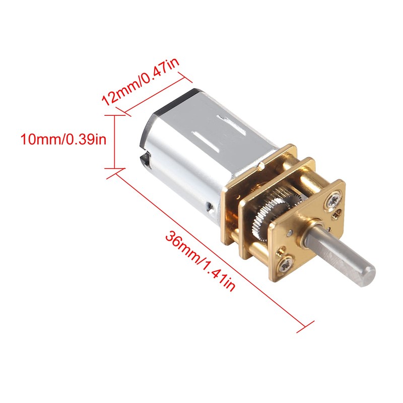 3pcs DC 12V 500RPM Micro Deceleration Motor Mini Gearbox N20