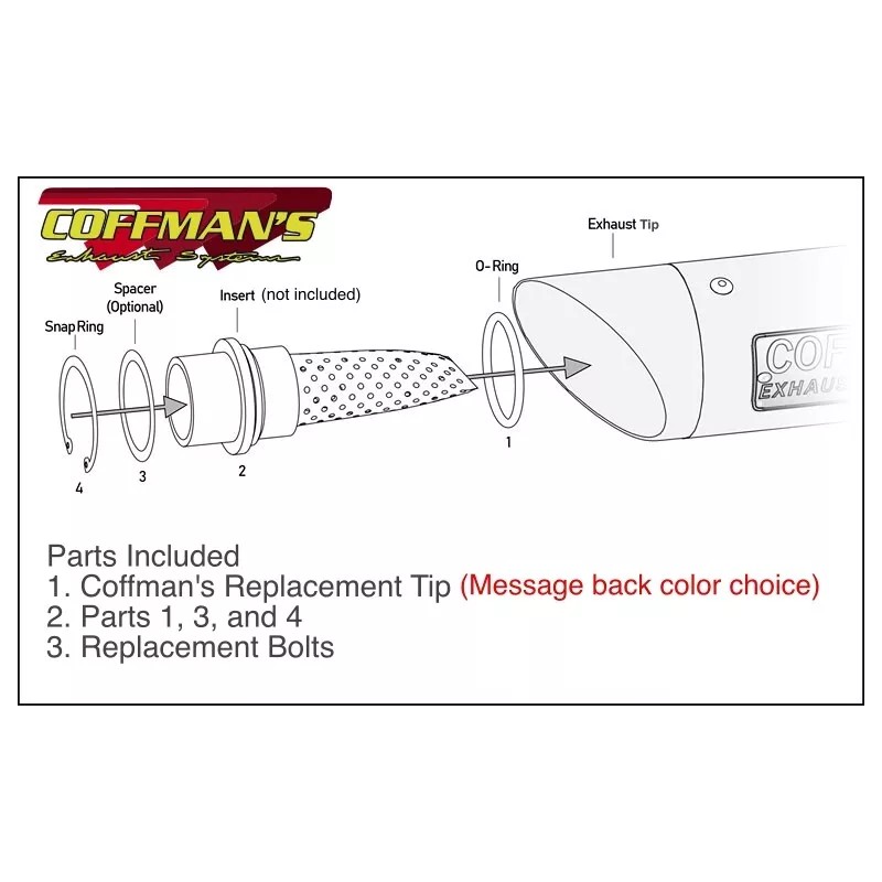 Coffman's Exhaust Replacement Tip for Coffman's Exhaust ONLY