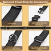 CHONGQILAO Adjustable Chest Strap Backpack, Chest Strap for Backpack, Backpack