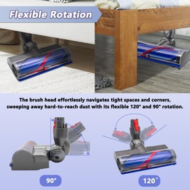 Coodss Cleaner Replacement with LED Lights for Dyson V7 V8 V10 V11 V15 Direct Drive Head Quick-Release Head Cleaner Brushes Replacement SV10 SV11 SV12 SV14 Parts for Hardwood Floor Carpets