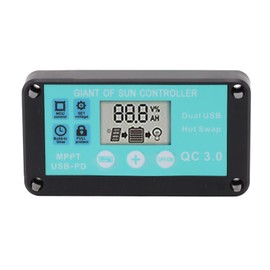 Solar Charge Controller Dual USB Output Fast Charging Solar Panel Regulator 12V/24V for Household Industry 50A