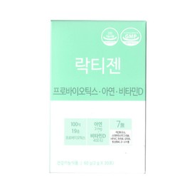 Lactigen 락티젠 프로바이오틱스 아연 비타민D 2g x 30포 / 써클 Lactigen Probiotics Zinc Vitamin D 2g x 30 Sachets / Circle