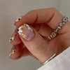 Flower Press on Nails Short Square Spring Floral Fake Nails