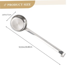 DOITOOL Pizza Sauce Spoon Wok Stainless Steel Metal Ladle Wok Spoon Saute Pan Stainless Steel Portion Control Sauce Ladle Practical Ladle for Sauce Durable Spoon Sauce Serving Scoop Chili