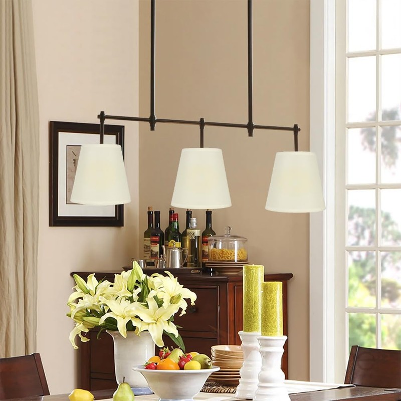Hapivida 6Pcs Chandelier Lampshade, Household Modern E14 Clip On Fabric