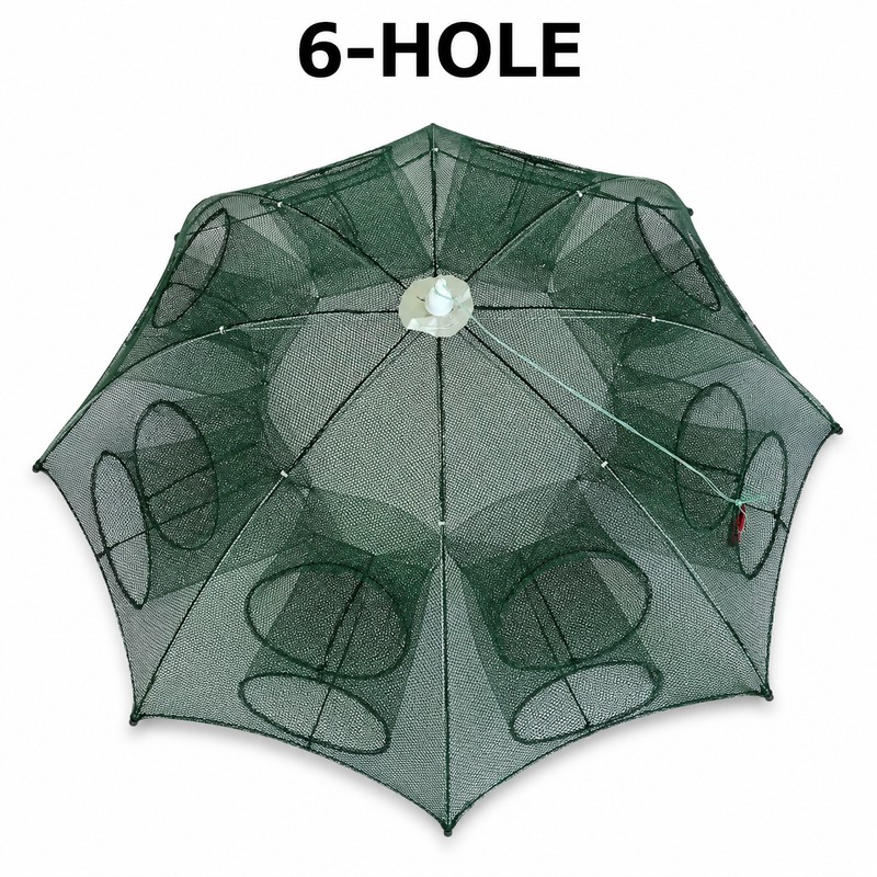 Portable Folding 6/8/16/20 Hole Automatic Fishing Trap for Fish, Shrimp