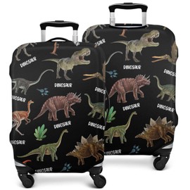 Dinosaur Suitcase Cover for Dinosaur Lover,Suitcase Protector Elastic Luggage Cover Anti-scratch (Large (25-28in))