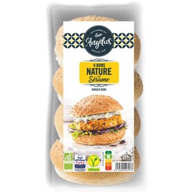 LANGELUS Bio 4 Hamburger Buns with Sesame (1 x 200 g)
