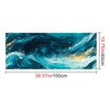 HOMETITUTE Ocean Wave Peel Stick Wallpaper 15.7x39.4 Blue Green Fluid