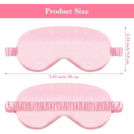 Silk Sleep Mask Eye Mask, 2Pcs Silk Sleep Eye Mask Blindfold,Silk Eye Cover Soft Satin Blindfold,Elastic SilkBlackout Eye Mask Blindfold,Silk Sleep Mask Eye Cover Eyeshade Blindfold with Elastic Strap
