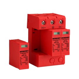 Wengart Surge Protection Device 3P 1000VDC 40-60KA Rail Mounting with Fault Indicator Suitable for Lightning Protection Around the House