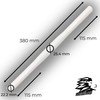 LOEVELOSI SingleSpeed Handlebar Flat White 38 cm Short Aluminium Flatbar