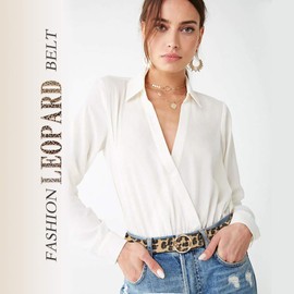 SUOSDEY Women Leather Belt with O-Ring Buckle,Fashion Soft Ladies Waist Belt for Jeans Dresses,1.3" Width