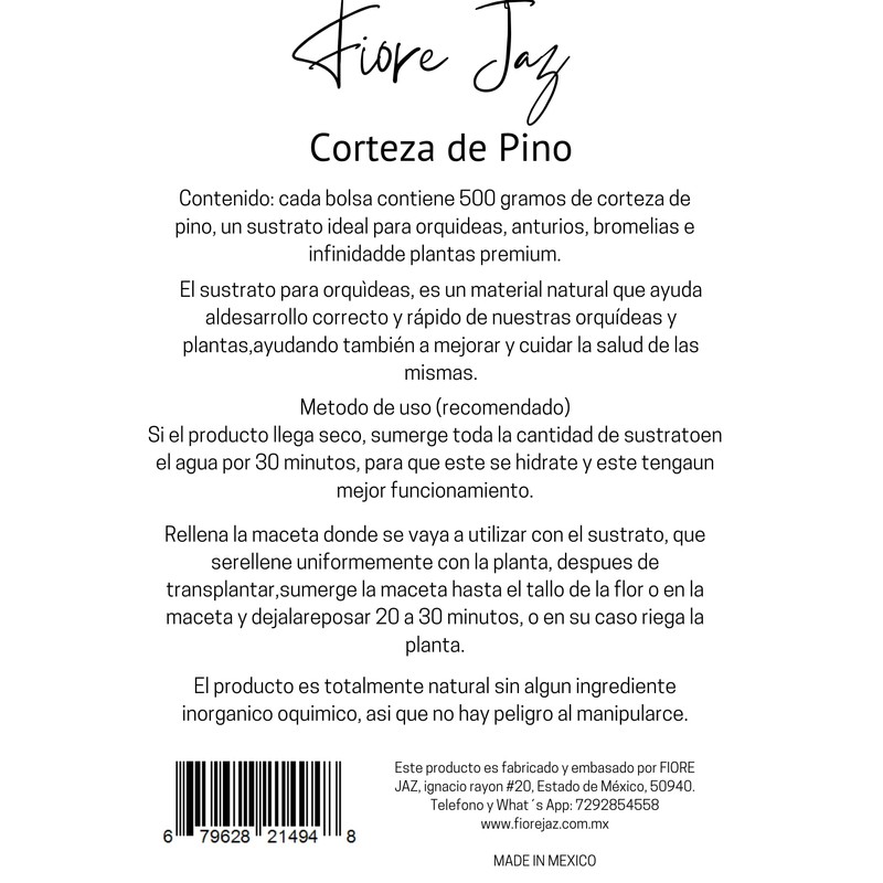 Fiore Jaz Corteza de Pino - Natural