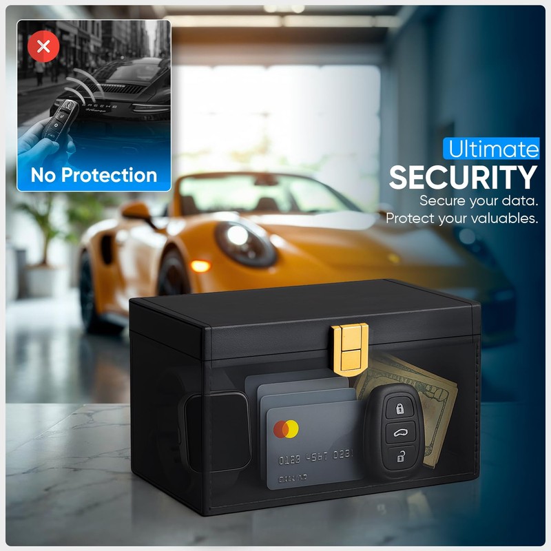 PRO-TECH Faraday Box for Car Keys with Pouches - Premium