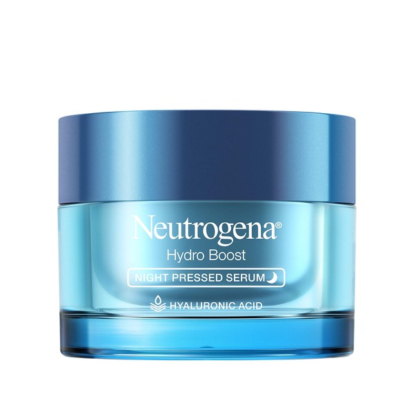 Neutrogena Hydro Boost Purified Hyaluronic Acid Pressed Night Serum, Facial Serum with Antioxidants & Hyaluronic Acid for Dry Skin, Oil-Free & Non-Comedogenic, 1.7 oz