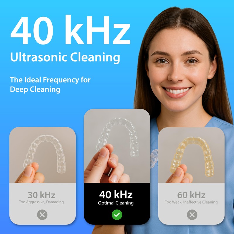 Magnasonic Ultrasonic Cleaner - 20oz Tank Ultrasonic Retainer Cleaner w/
