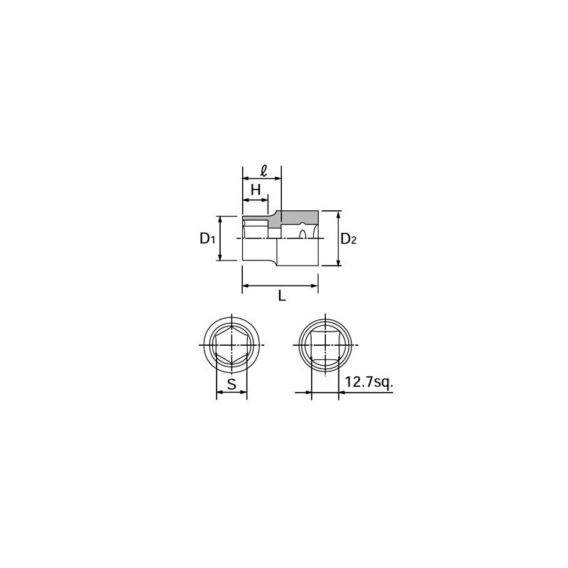 Kyoto Machine Tools (KTC) Socket Hexagonal B4-14-H Insertion Angle: 0.5