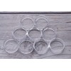 sowaka 9 Pcs Display Stands Acrylic Clear Small Round Baseball
