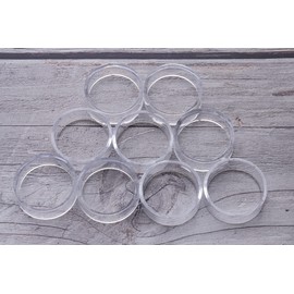 sowaka 9 Pcs Display Stands Acrylic Clear Small Round Baseball Ring Stands Easel Holders for Soft Ball Tennis Ball Spheres Marbles Collection (Medium)
