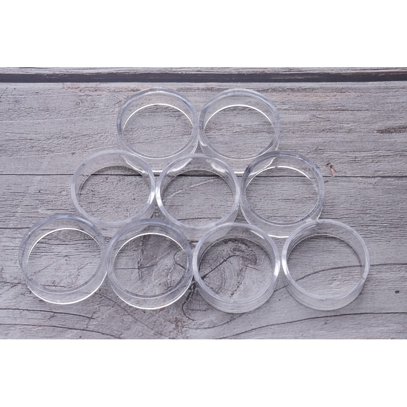 sowaka 9 Pcs Display Stands Acrylic Clear Small Round Baseball