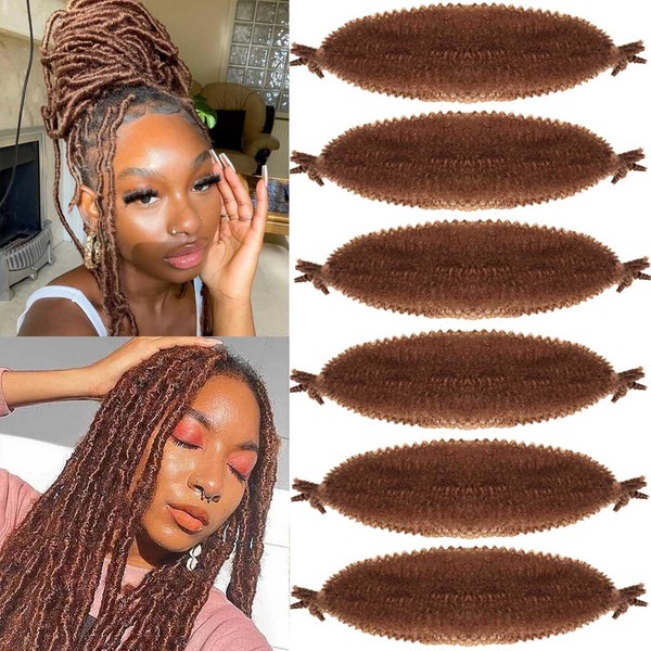 FFDDear 6 Packs Pre-Separated Springy Afro Twist Hair 12 Inch