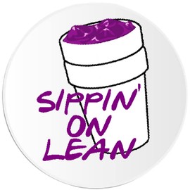 Sippin On Lean - 3 Pack Circle Stickers 3 Inch - Purple Drank Sizzurp