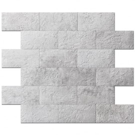 Art3d 10-Pack Peel and Stick Backsplash Wall Tile for Kitchen Bathroom Fireplace Vanitity in Natural White