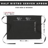 Chef Works mens Half Bistro Apron, Black, 19-Inch Length by