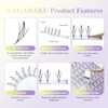NAGARAKU Premade Fairy Eyelash Extensions Air Series Comic Style Manga