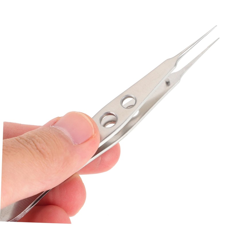 FOMIYES Alloy Steel Meibomian Gland Expressor Eyelid Tweezers Precision Angled