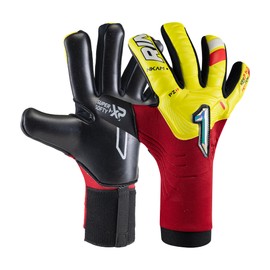 Rinat NKAM Football Goalkeeper Gloves Half Adult Red Unisex Size 9