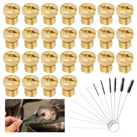Pilikoll 25 Pieces M5 Carburettor Main Nozzle Set with 12 Cleaning Needles M5 Carburettor Nozzle Main Nozzle Set Main Nozzle Set 55-115 M5 Accessories Carburettor Nozzle Set for Scooter Motorcycle