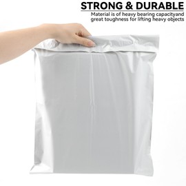 VEYLIN 50pcs White Mailing Bags, Self Seal Envelopes Strong Waterproof Poly Plastic Poly Mailers Shipping Envelopes for Parcels