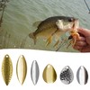 30pcs Fishing Spinner Blades Colorado Willow Blade Gold Silver Copper