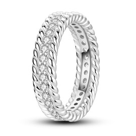 925 Sterling Silver Ring for Women, Eternity Gorgeous Rings Stackable Rings for Women Girls Valentine Day Gifts for Her Ring Size 9